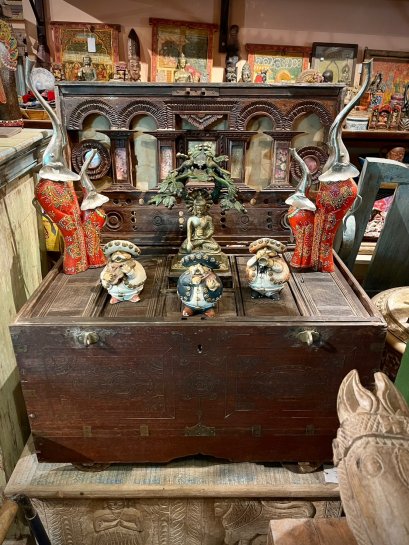 BX51 Burmese Victorian Colonial Teak Wedding Box