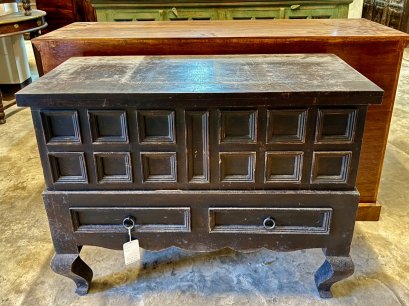 Dark Wooden Chest with Drawers