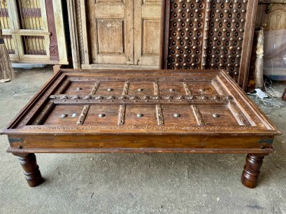 Solid Wood Living Room Table Indian Door Assembled