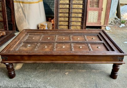 Big Solid Wood Coffee Table Old Indian Door