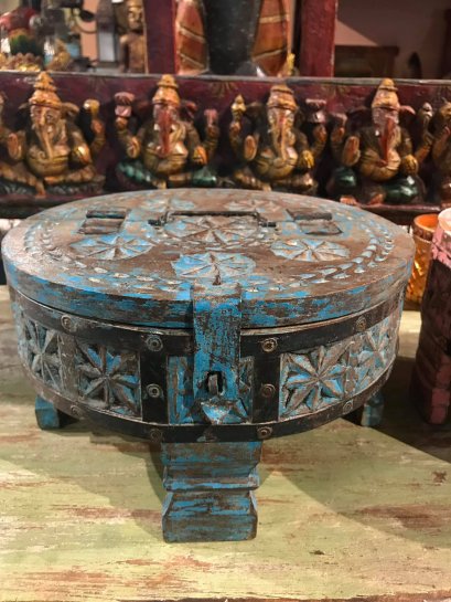 Small Wooden Round Box