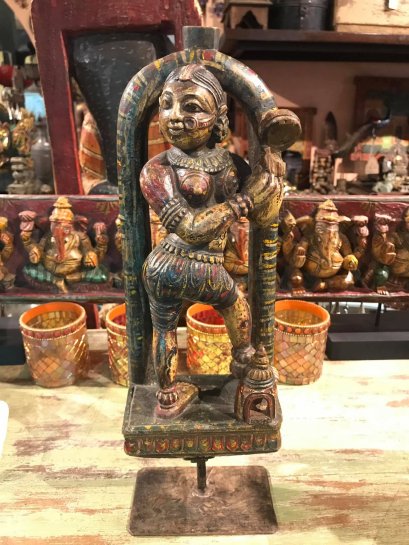 Apasara One Wood Carving with Stand