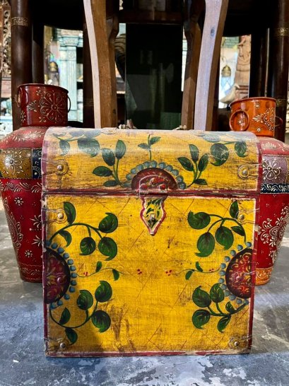 Painted Wooden Wine Box