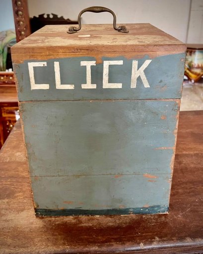 Vintage Grey Wooden Box