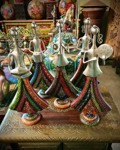 Colorful Painted Indian Musicians