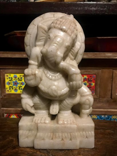 DCI35 พระพิฆเนศหินอ่อนแกะสลัก