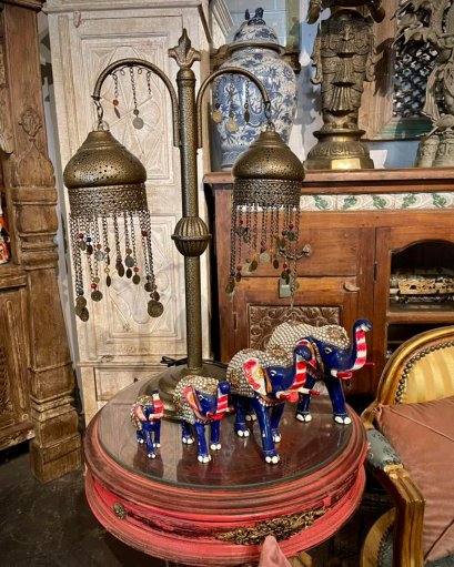 BRI22 Arabic Brass Table Lamp