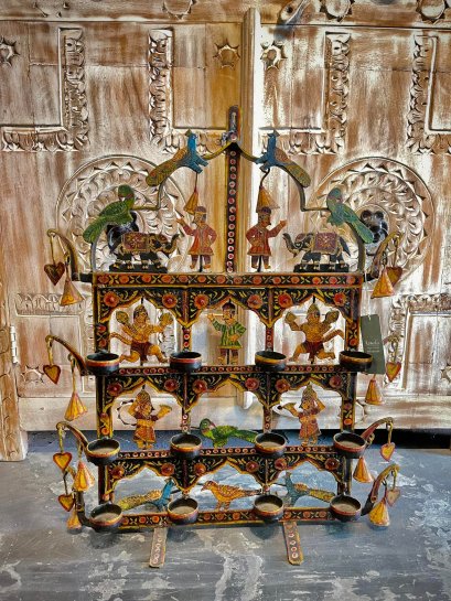 เชิงเทียนวัดอินเดียเพ็นท์สีสัน