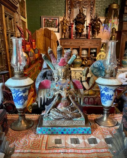 BRI36 พระแม่สุมนาเทวีทองเหลือง