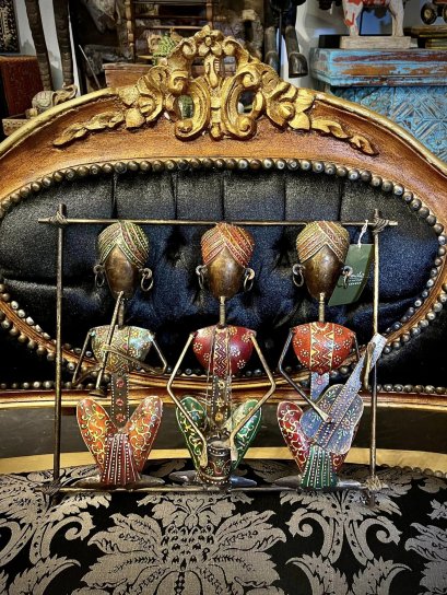 DCI146 พาเนลเหล็กดัดแขวนผนังวงดนตรีชาวอินเดีย