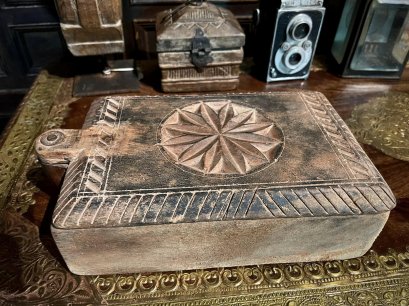 Carved Wooden Storage Box