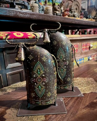 Brown Painted Cows Set of 2