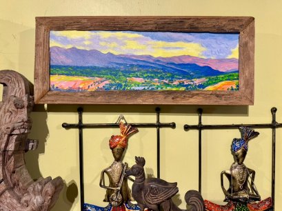 ภาพวาดสีน้ำมันวิวทิวเขากว้าง