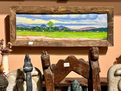 ภาพวาดสีน้ำมันทุ่งนา