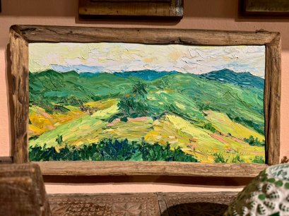 ภาพวาดสีน้ำมันวิวภูเขา