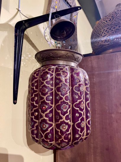 Dark Red Glass Hanging Lamp