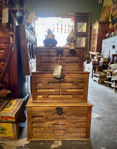 Wooden Boxes Set of 3