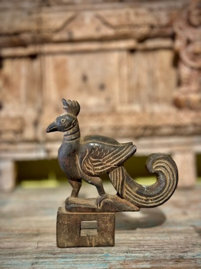 Burmese Peacock Wood Carving