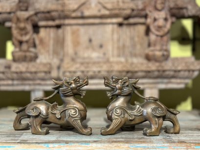 Pixiu Brass Statue Set of 2