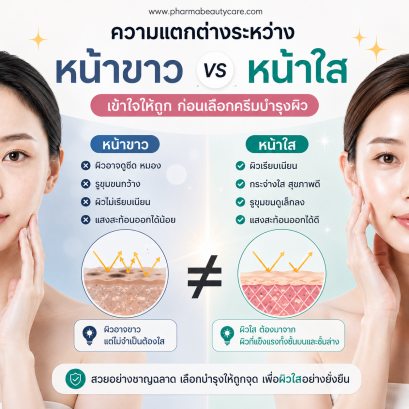 ครีมหน้าขาว  ครีมหน้าใส ครีมลดฝ้ากระ ต่างกันยังไง บทความโดยเภสัชกร Ep.2