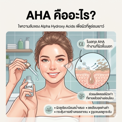 AHA คืออะไร? รู้จักกรดผลไม้ที่ช่วยผลัดเซลล์ผิวอย่างอ่อนโยน เพื่อผิวกระจ่างใสและเรียบเนียน