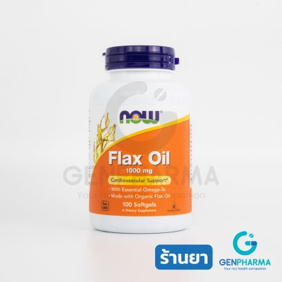 NOW Foods Flax Oil 1000 mg 120 ซอฟท์เจล