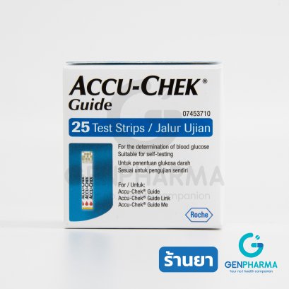 ACCU-CHEK GUIDE 25ชิ้น แผ่นตรวจน้ำตาลในเลือด