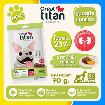 Great titan Snack Beef Steak with pumpkin Flavour