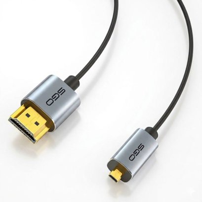 SGO HDMI 2.1 Cable Ultra Slim 3.4mm รองรับ 4K/120Hz &amp; 8K60Hz [Soft Cable]