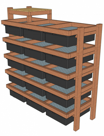 ชั้นเพาะหนูแรท 15 ช่อง
