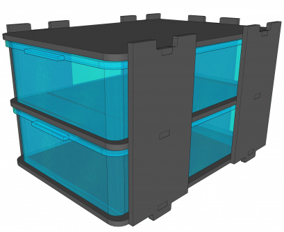 ชั้นเพาะงู 16ลิตร 2 ช่อง