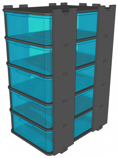 ชั้นเพาะงู 16ลิตร 5 ช่อง