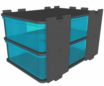 ชั้นเพาะงู 20ลิตร 2 ช่อง