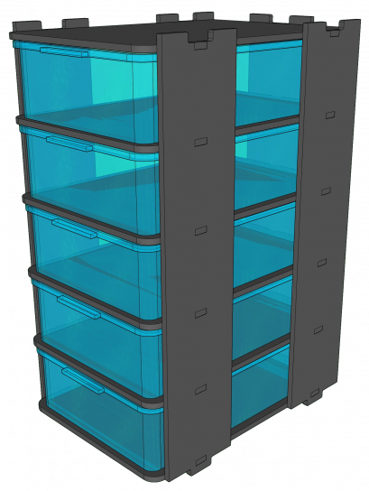 ชั้นเพาะงู 20ลิตร 5 ช่อง