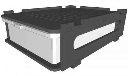 ชั้นเพาะงูถาดตะกงดำใหญ่แบบเดี่ยว