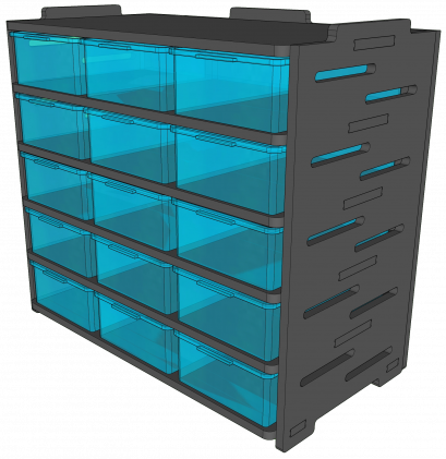 ชั้นเพาะงู 2ลิตร 15 ช่อง