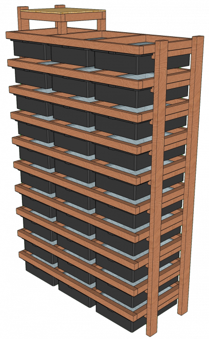 ชั้นเพาะหนูแรท 30 ช่อง