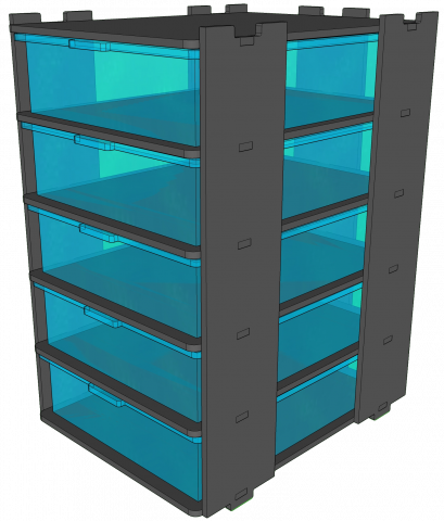 ชั้นเพาะงู 31.5ลิตร 5 ช่อง