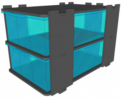 ชั้นเพาะงู 33ลิตร 2 ช่อง