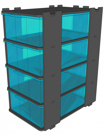 ชั้นเพาะงู 33ลิตร 4 ช่อง