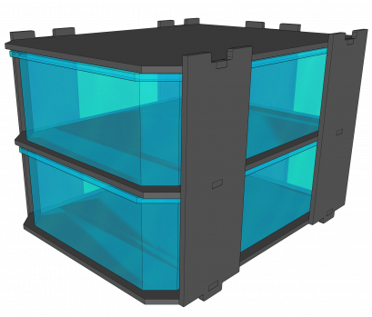 ชั้นเพาะงู 36ลิตร 2 ช่อง