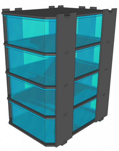 ชั้นเพาะงู 36ลิตร 4 ช่อง