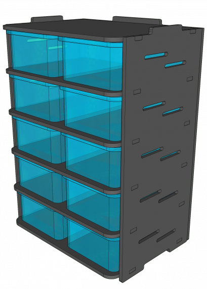 ชั้นเพาะงู 6ลิตร 10 ช่อง