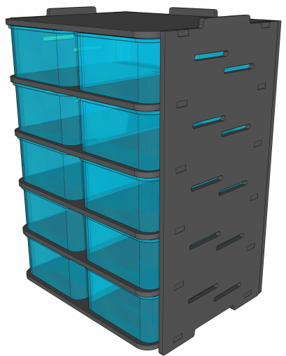 ชั้นเพาะงู 7 ลิตร 10 ช่อง