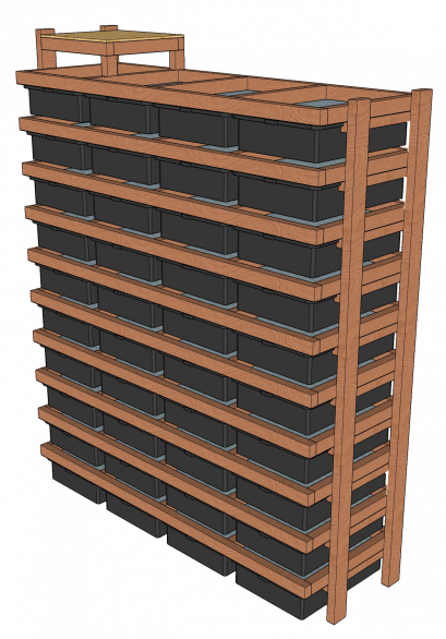 ชั้นเพาะหนูแรท 40 ช่อง