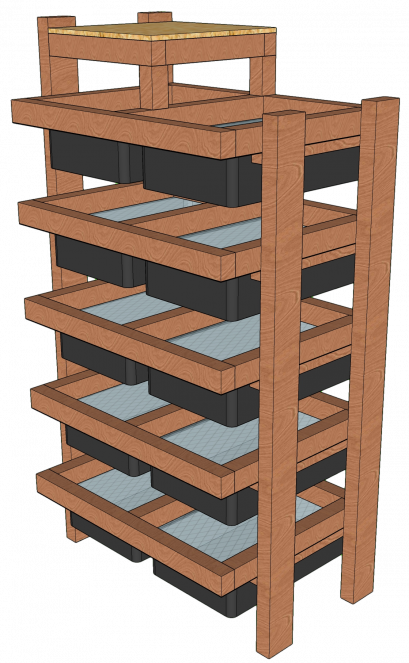 ชั้นเพาะหนูไมค์ 10 ช่อง