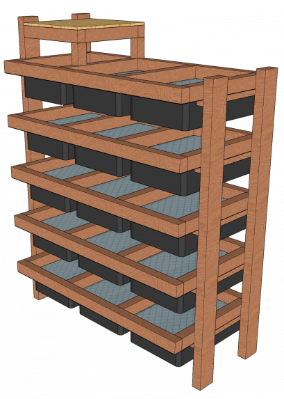 ชั้นเพาะหนูไมค์ 15 ช่อง
