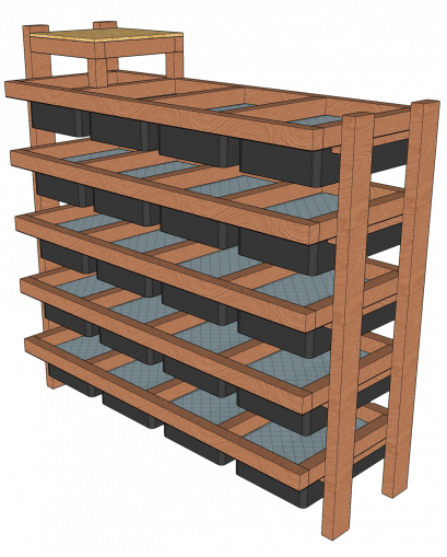 ชั้นเพาะหนูไมค์ 20 ช่อง