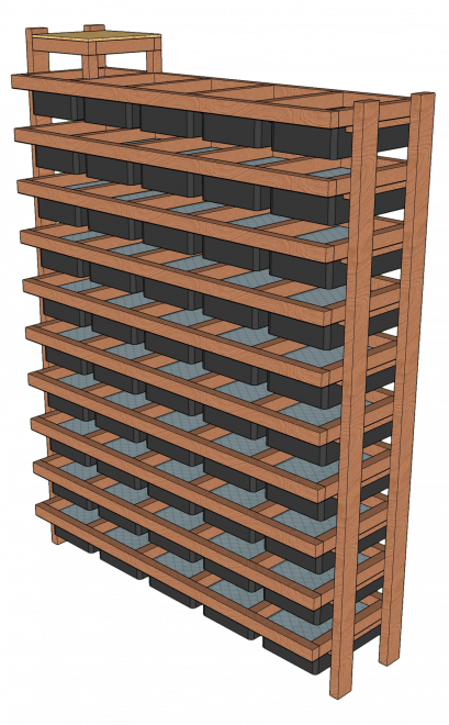 ชั้นเพาะหนูไมค์ 40 ช่อง