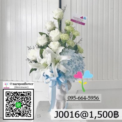 แจกันดอกไม้สด J0016